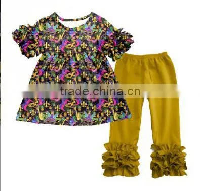 yiwu wholesale girls fall boutqiue outfits mustard pie remake