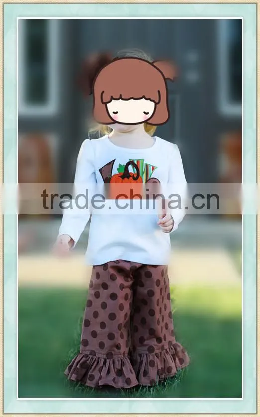 Factory price sales wholesale new design girls a Halloween boutique Cartoon demons outfits baby clothes