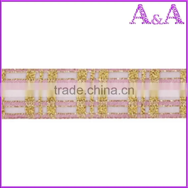 Fancy Christmas Decoration Wired Ribbon,Custom Decorative Grosgrain Ribbons