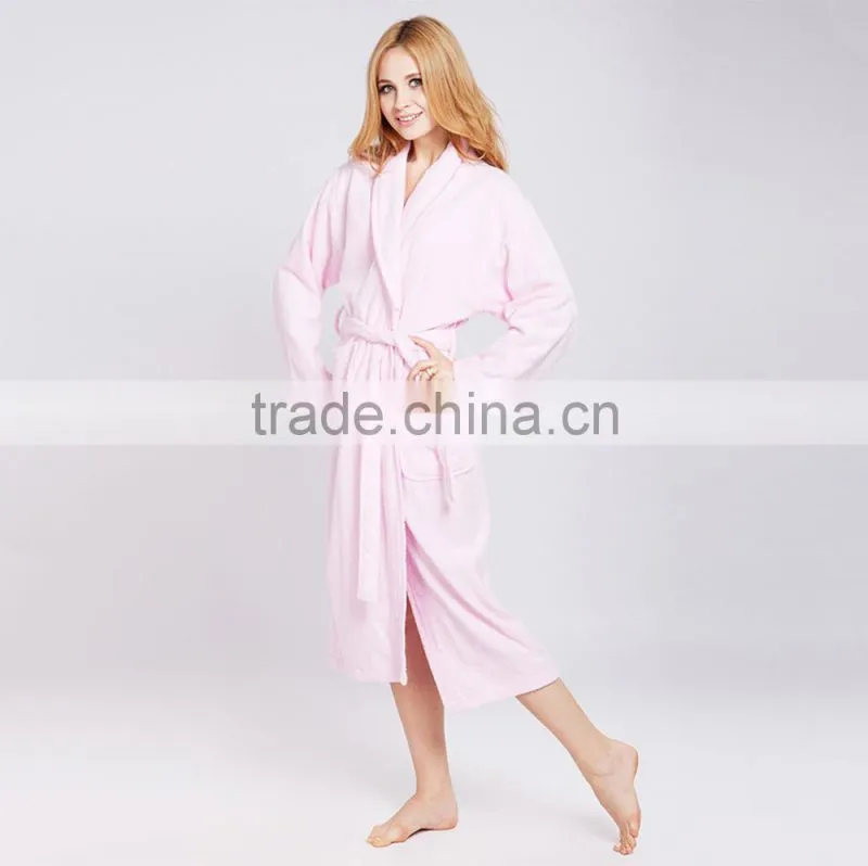 Great Material Soft Cheap Ladies White Dress Hotel Bathrobe
