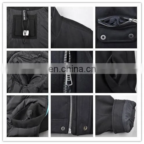 warm simple design woolen skiing jacket 2015