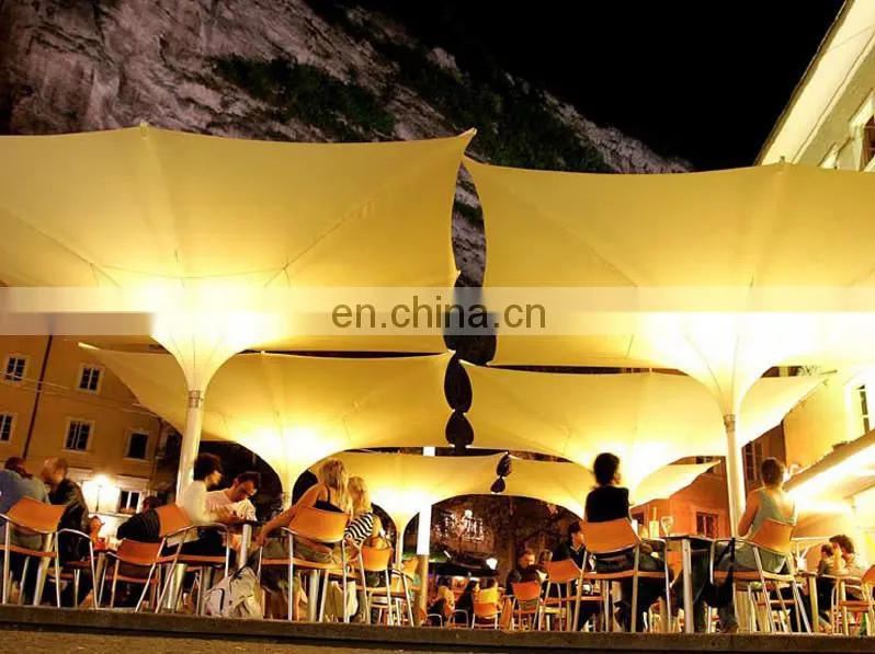 LED beach tulip umbrellas, Yellow square Outdoor umbrellas for customized