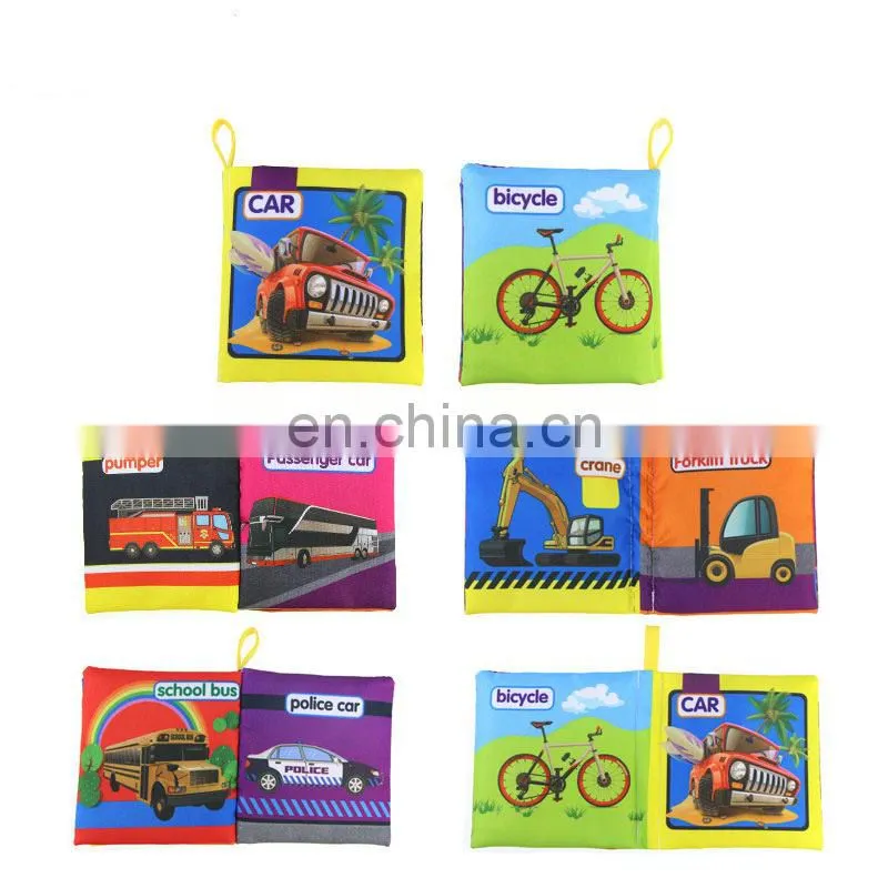 2017 Colorful Pattern Cloth Book Toys for Toddler Cloth Book, Educational Fabric Baby Soft Cloth Book