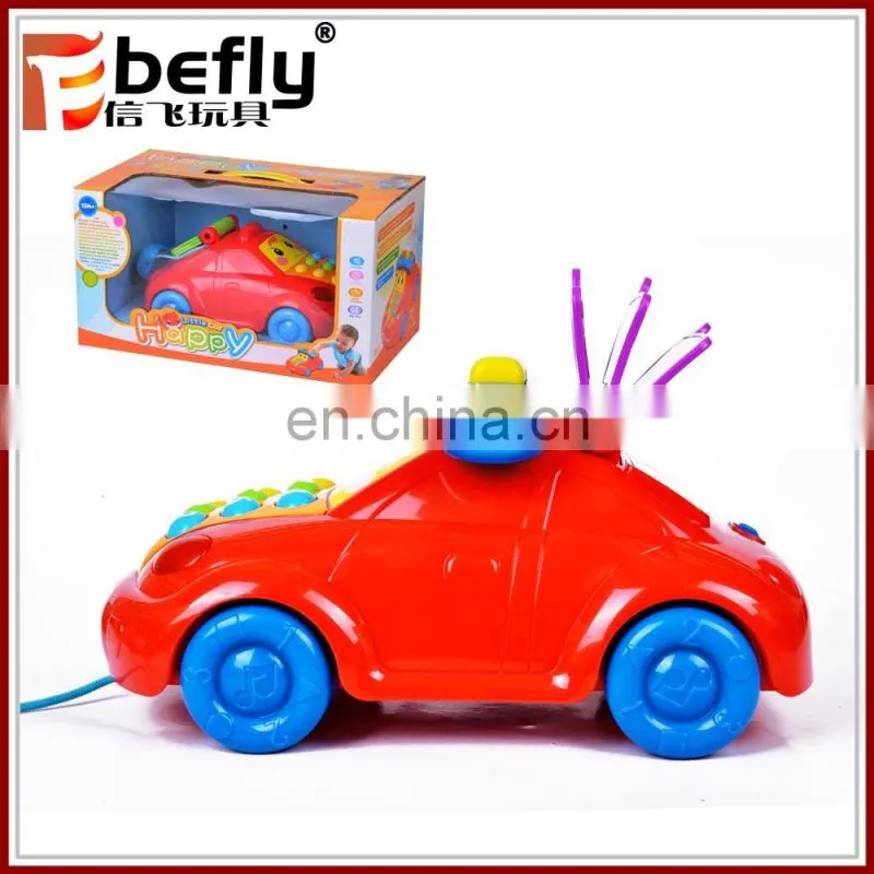 Lovely car shape telephone plastic baby climbing toys for sale