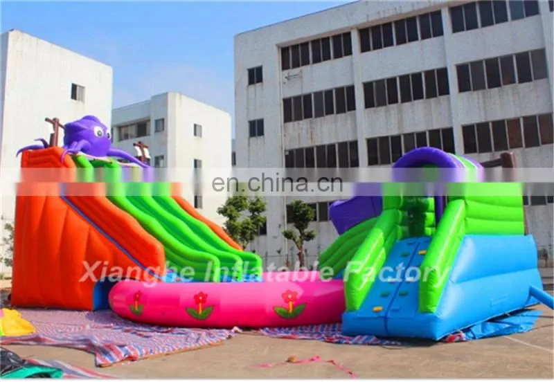 Large summer playground equipment swimming big water slides for sale