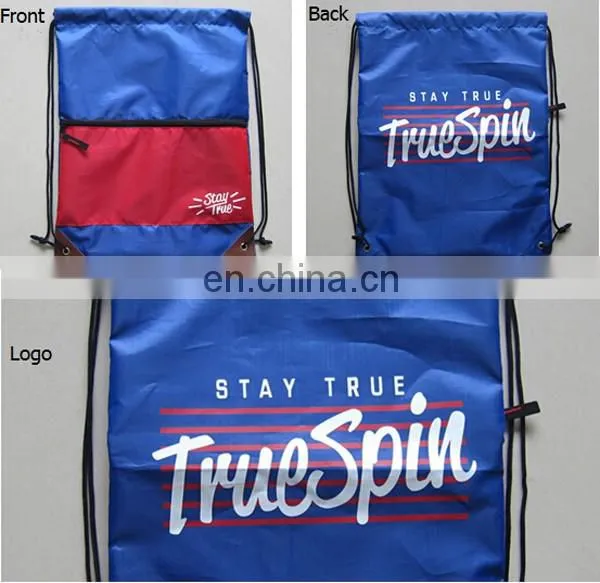 Promote Sale Large Gym Bag Custom Polyester Drawstring Bag