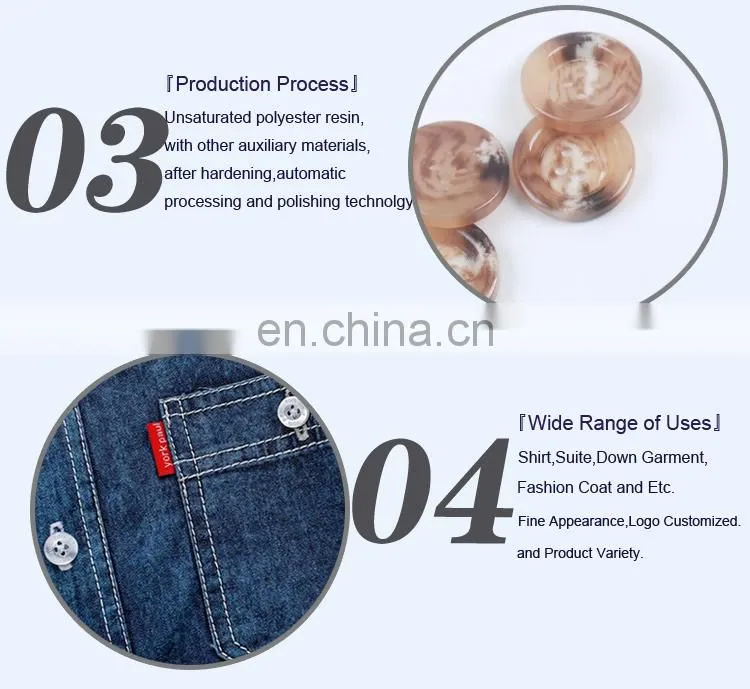 Craft Handmade 4 holes Overcoat Resin Button BP40546