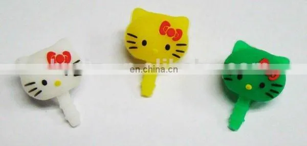 Cute Cartoon Iphone Earphone Jack Plug Purple Cat, Promotional gifts