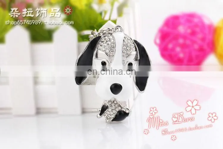 bling bling jewelled dog keychain dog rhinestone keychain CD-KD018