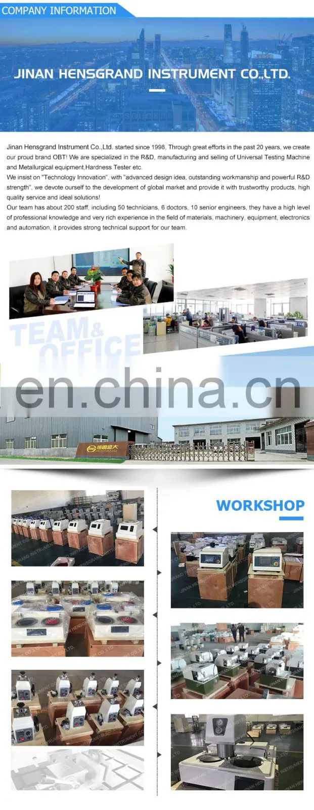 Metallography Equipment Electro Polish Grinding Machine Price