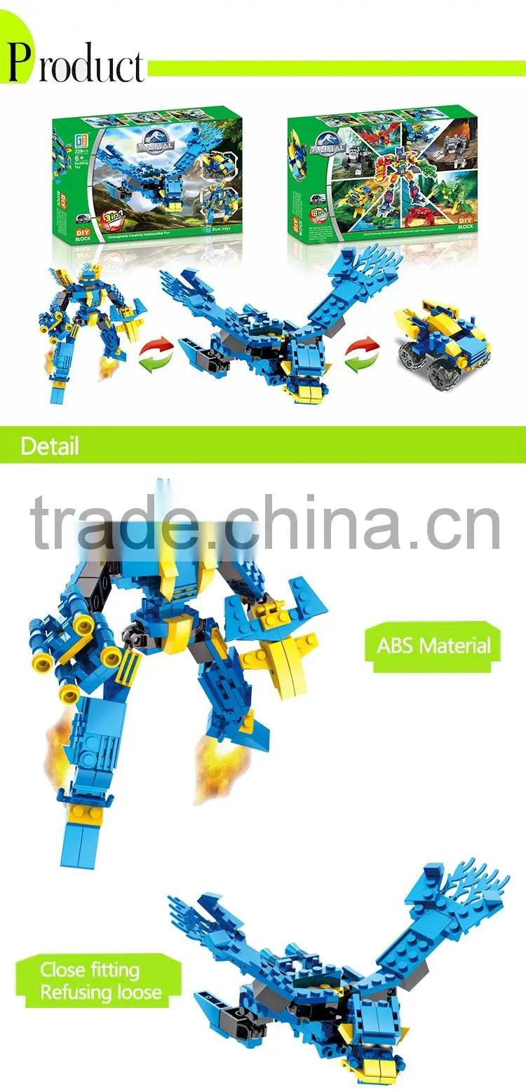 High quality deformation warriors blue bird blocks building toys from China