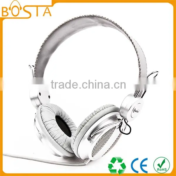 High tech fancy communication walkid talkie super bass coolest design silver headphones