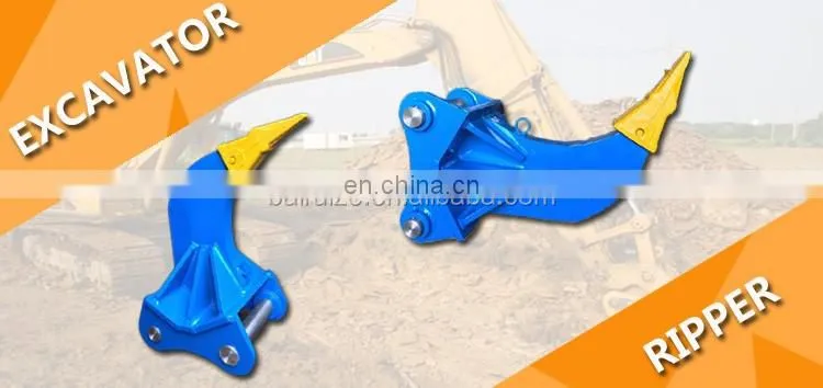 Excavator attachment, single tooth ripper for 20 ton excavator