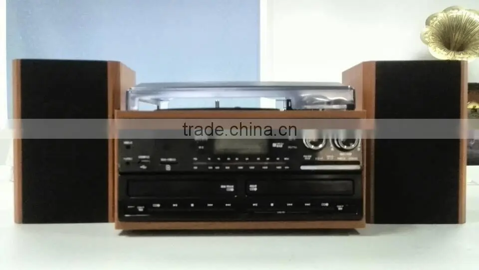 ALL IN ONE TURNTABLE WITH MULTIPLE AUDIO RECORDS /DOUBULE CD RECORD PLAYER/ CD ENCODING TURNTABLE/HIGH END CHOICE