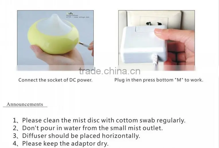 Manual humidity control type cool mist diffuser