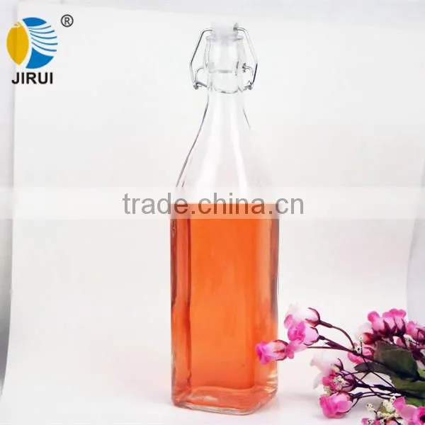 500ml 750ml food grade swing top glass water bottle