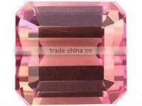 Natural Bi Color Tourmaline Emerald cut Single gemstones semi precious stones precious stones