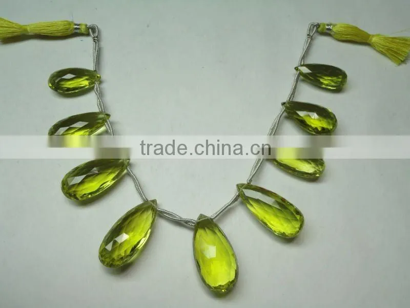 cats eye Briolette Beads drops Strand