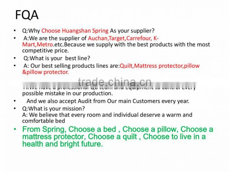 Mattress cover for five star hotel