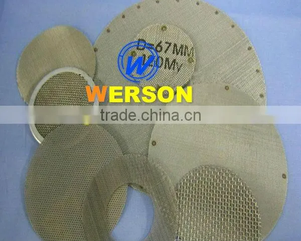 senke Stainless steel woven mesh filter disc in round ,square ,rectangular, kidney, oval shape