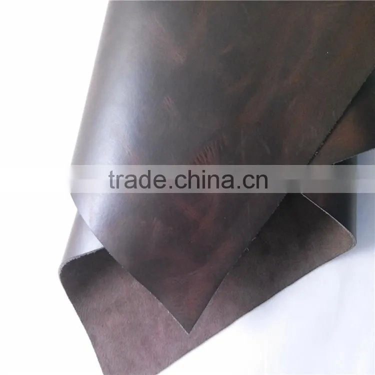 Pull up cow car leather for wholesale
