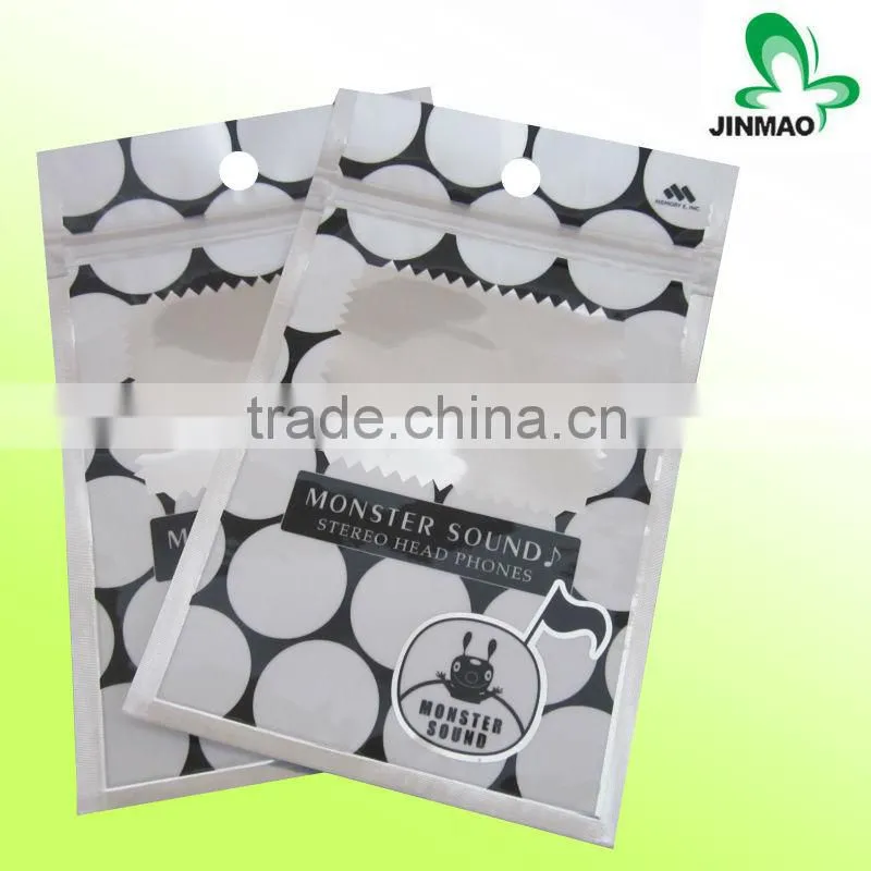 Promotional office packaging bags with portable header hole