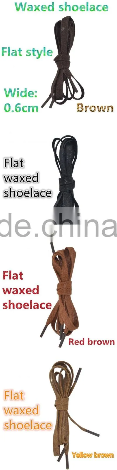 Flat Waxed Cotton Shoelaces