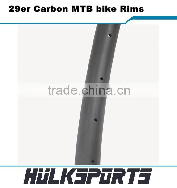 Cheap 29er mtb carbon rims wheels tubeless 30mm width mountain bike carbon rims 3K/UD hookless 29 carbon rim