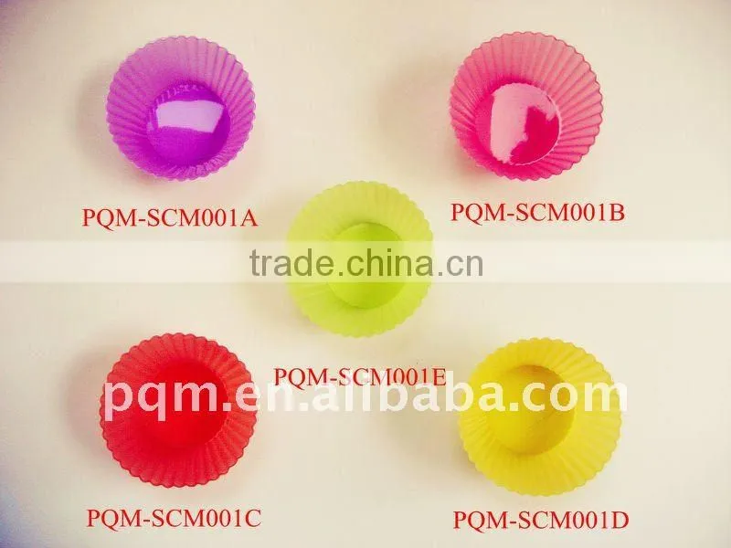 Safet and healthy purple egg tart cup shape silicone cake mold 001A