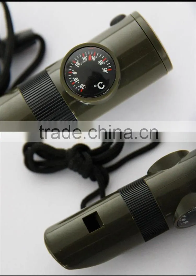 PRODUCT NAME: 7 in 1 whistle outdoor camping survive gear ITEM NO.: PY53001 BRAND