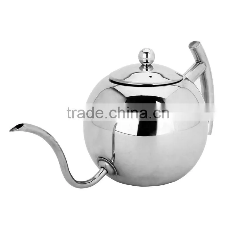 Good quality stainless steel tea pot with handle