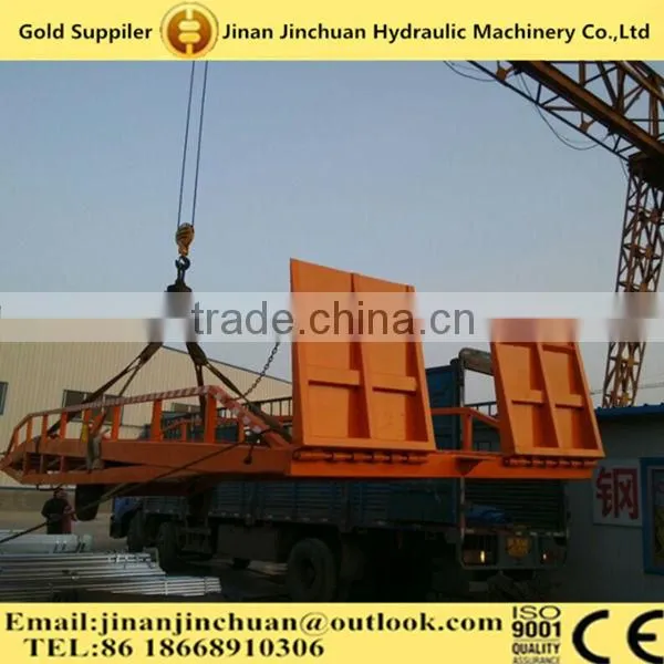 Adjustable and movable hydraulic loading container dock ramp by manual or motor for houseware