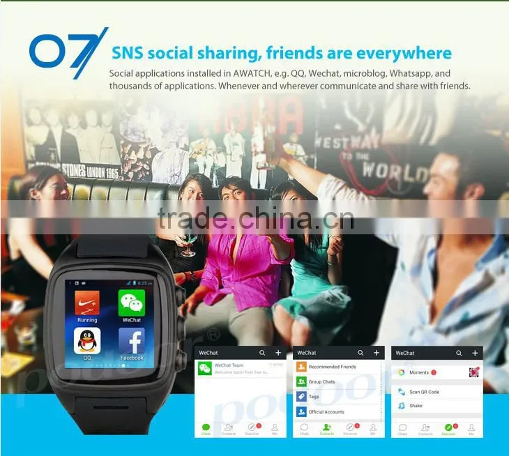 2016 New Arrive android Bluetooth Smart Watch With 5.0MP Camera Support SIM Card Micro TF Card WIFI Android Bluetooth Watch