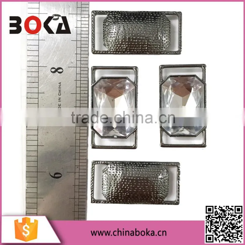 New Design Vintage Gunmetal Alloy Acrylic Rhinestone Decoration For Apparel