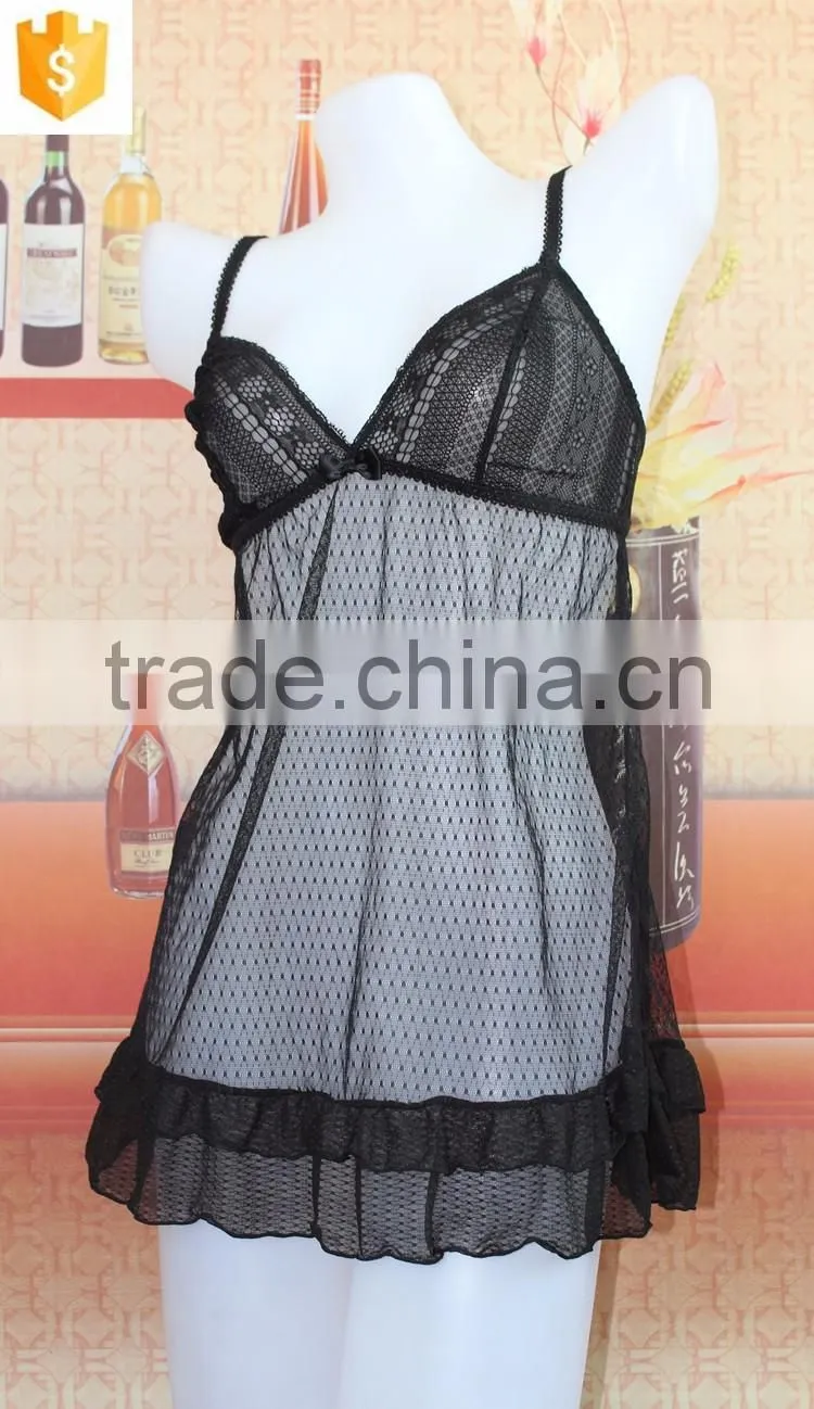 Sexy Transparent Womens Lingerie , Ladies Sleepwear hot Nightwear