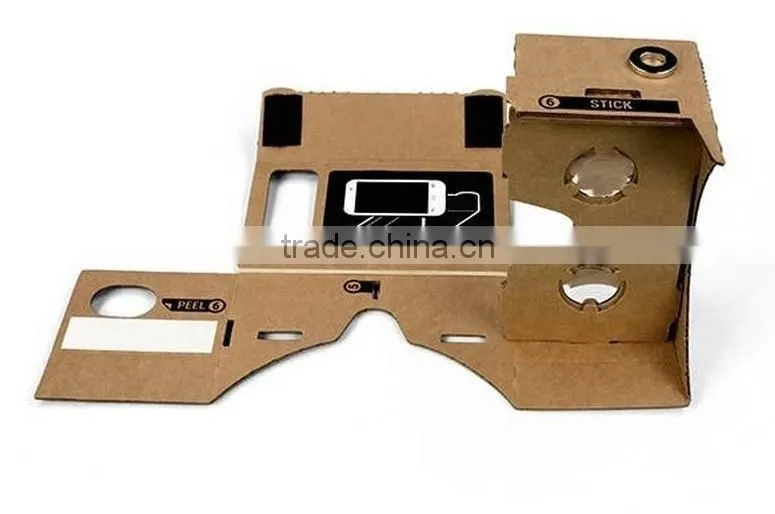 Fashion and low price plastic 3d glasses google cardboard v2 for 3D game and video