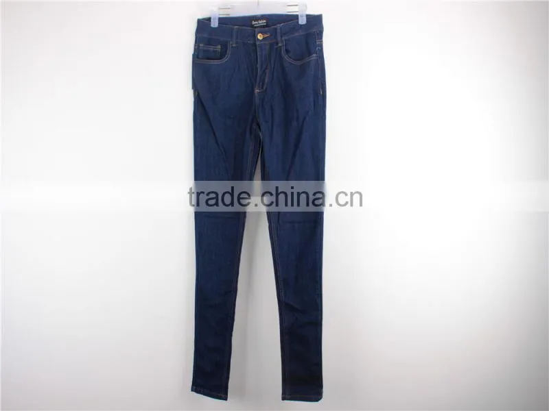 Women's cheap garment stock lot skinny pants and jeans