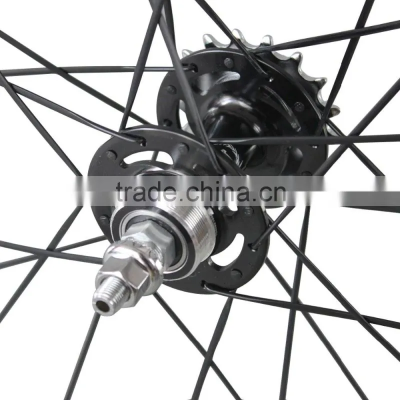 2016 carbon track bike wheelset track wheels 88mm tubular road bike track wheel Novatec hub