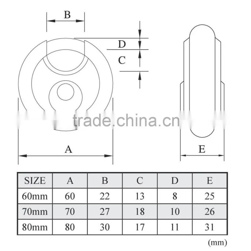 Taiwan 304 Stainless steel 9 pins in 3 rows mechanism Waterproof Discus padlock