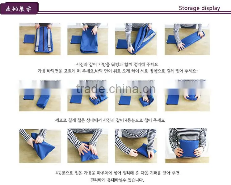 Mutifunctional lightweight waterproof foldable day backpack