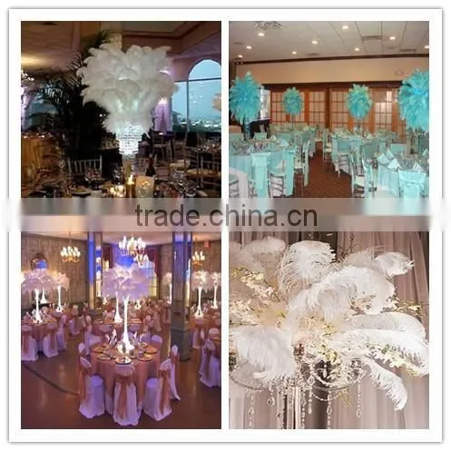 28"-30" Wholesale Bulk Blue Ostrich Feather For Wedding Table Decoration