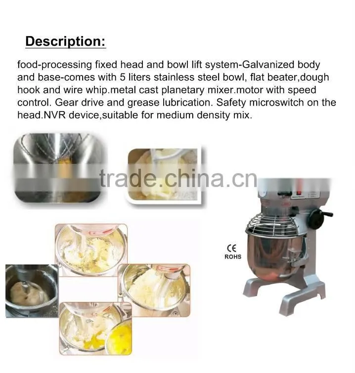 PFQM.B20B PERFORNI easy cleaning high speed spiral food mixer for KFC