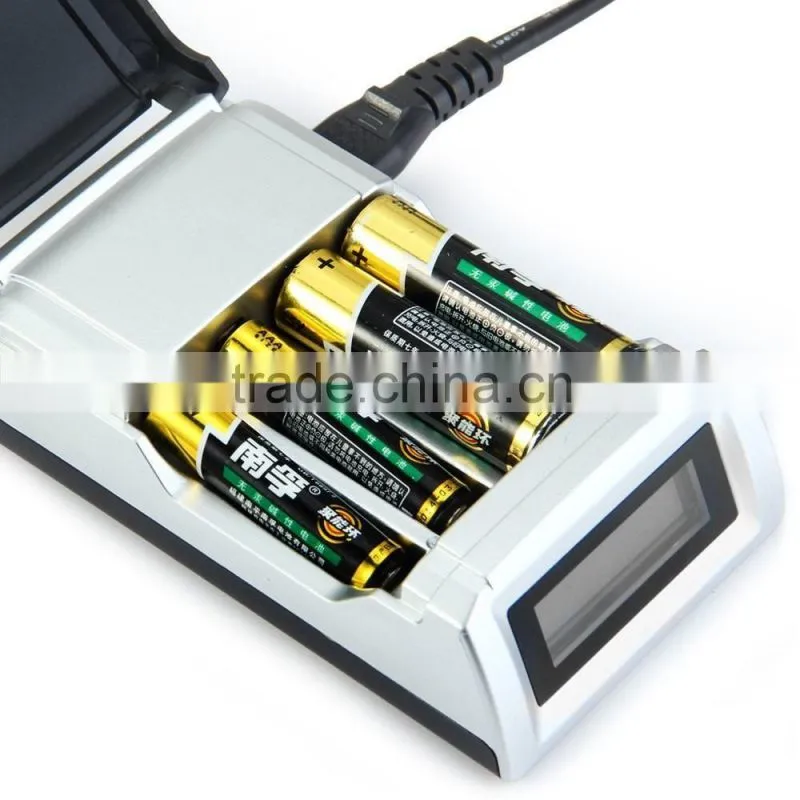 C905W C905 4 Slots Slot LCD Display Smart Intelligent Battery Charger for AA AAA NiCd NiMh Batteries