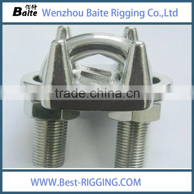 Stainless steel 316 Powder coated us type drop Japanese metal Wire Rope Clip in Rigging