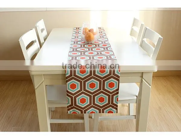 Nice Handmade Heat Transfer Printing Geometric Figure Table Runners