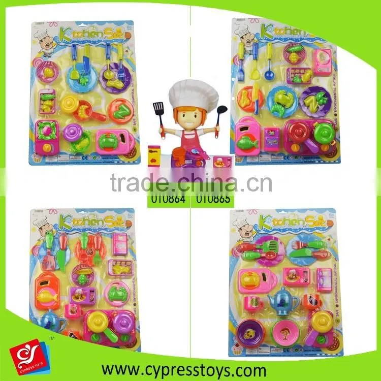Pretend Play Toy Cookware Plastic Kitchen Tableware Toys Educational Play set