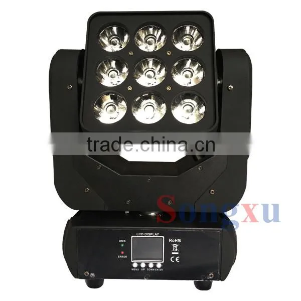 professional led dj lighting 9x10w matrix moving head led stage light