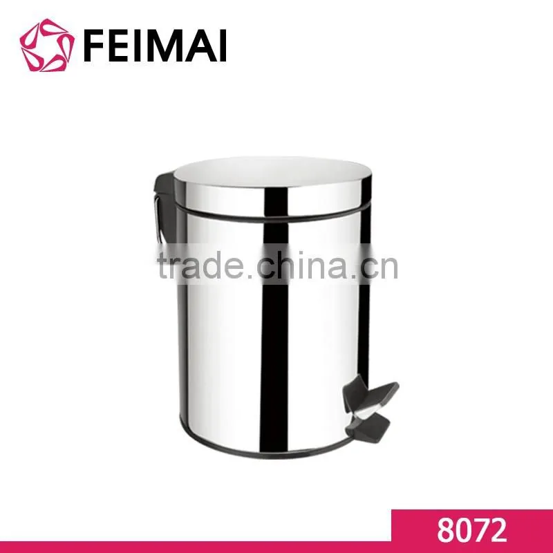 Foot Pedal Stainless Steel Bathroom Dustbin 5L