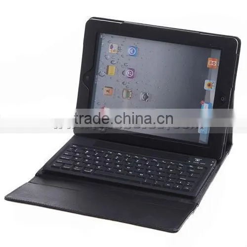 Wireless Bluetooth Keyboard for iPad 2 / 3,Stand Leather Cover Case for iPad 2 / 3