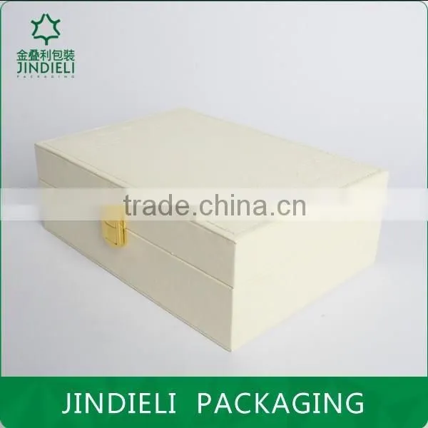 hot stamping decorative white cosmetic gift box packaging